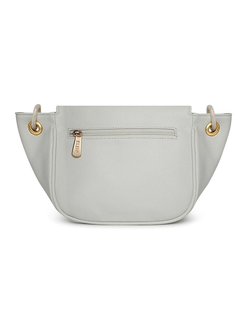 white leatherette (pu) sling bag - 18038779 - Standard Image - 1