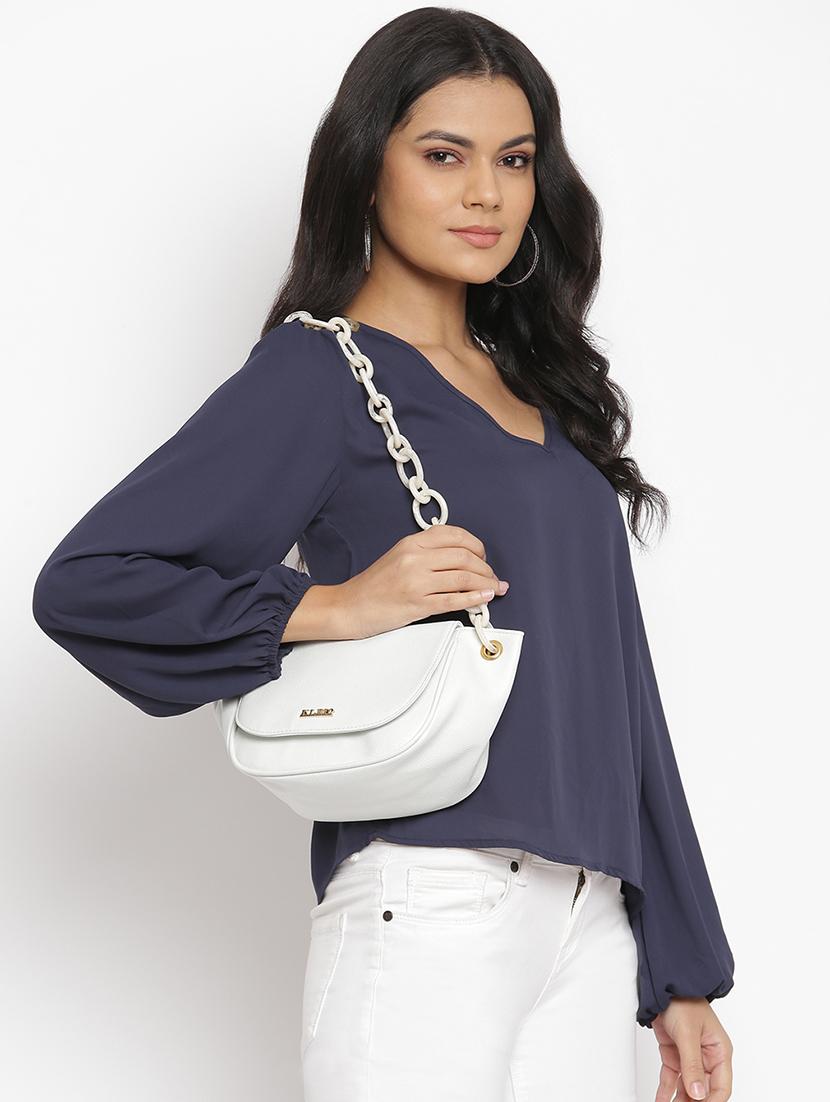 white leatherette (pu) sling bag - 18038779 - Standard Image - 4