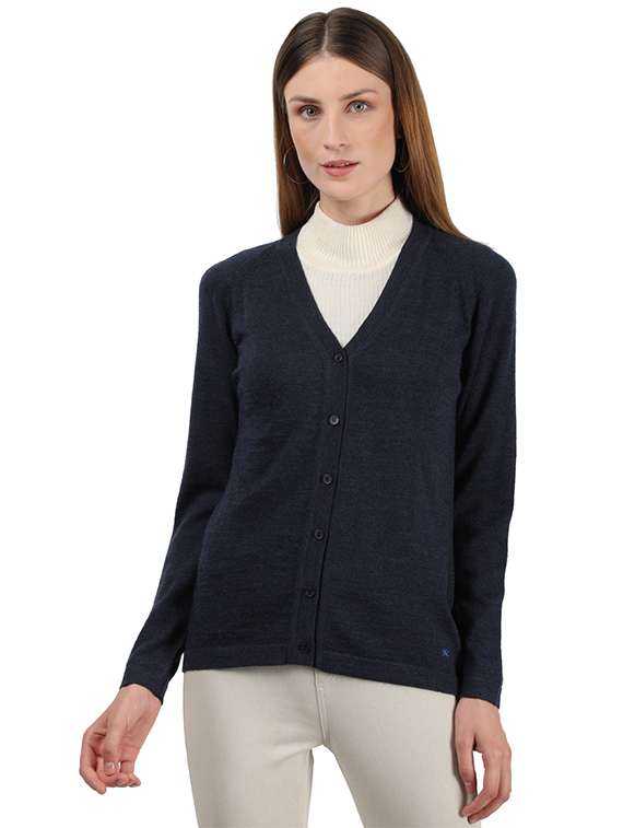 v-neck wool cardigan