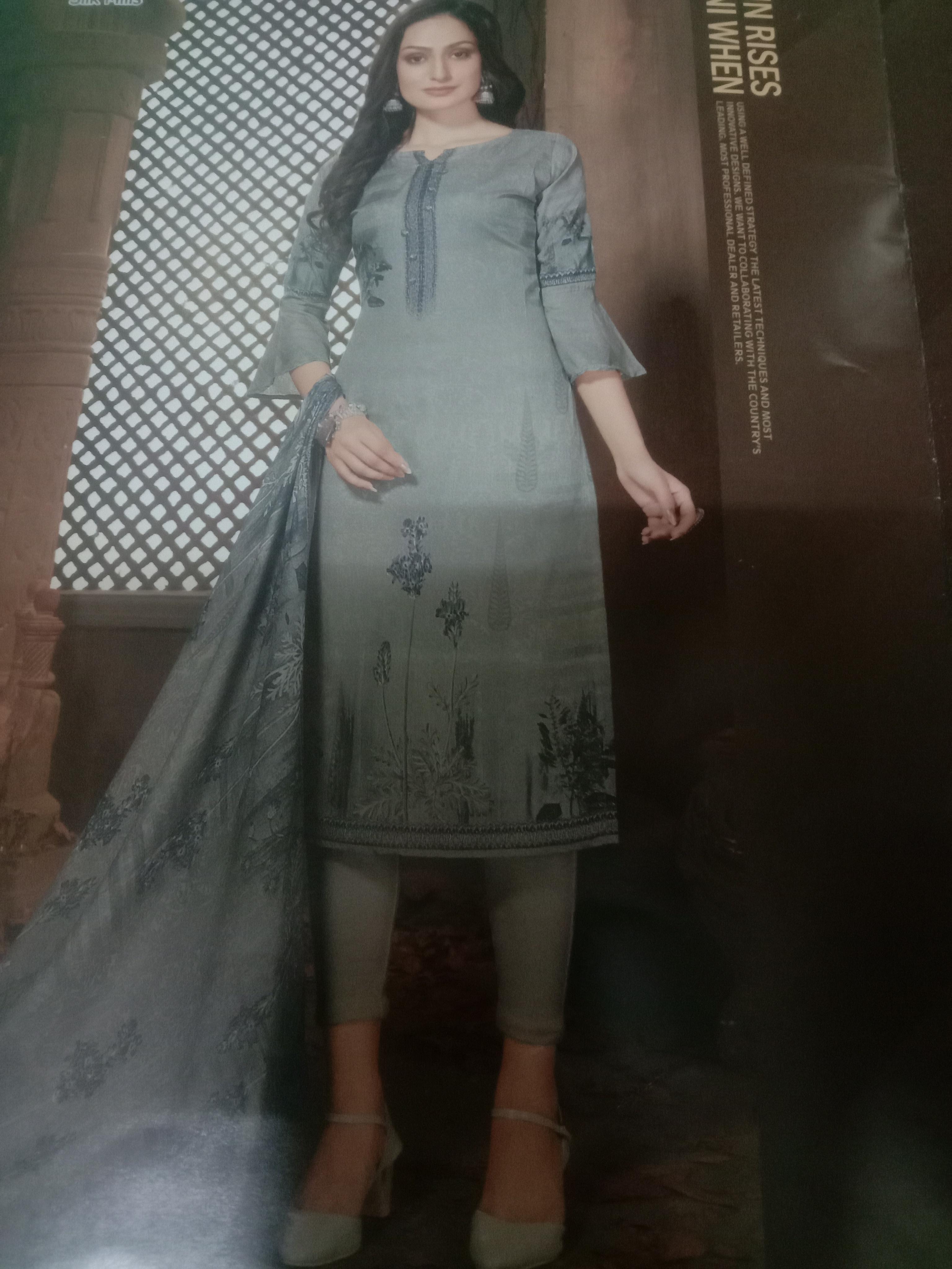 suite dupatta shalwar in velvet  - 18039183 -  Standard Image - 1