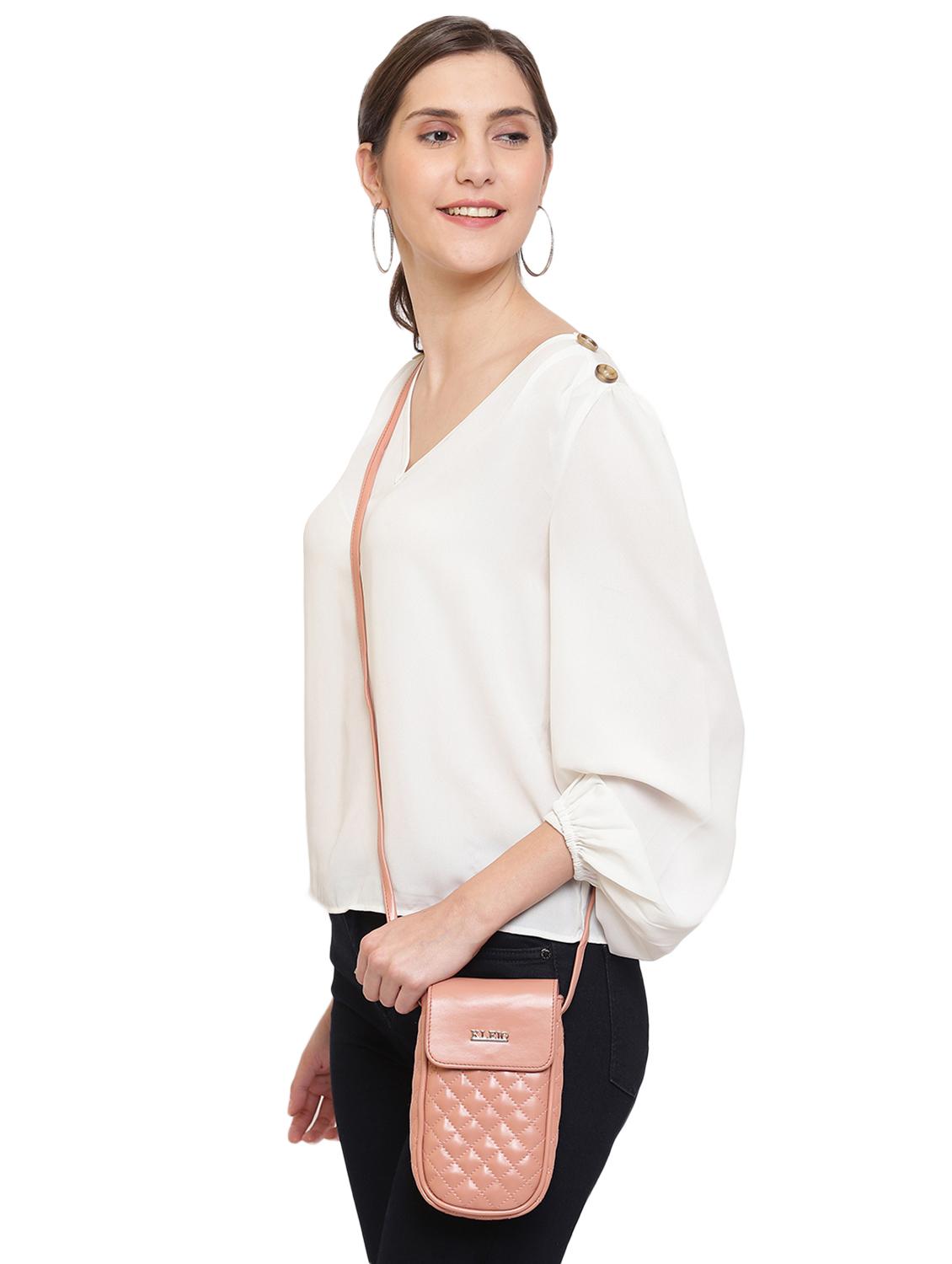 pink leatherette (pu) sling bag - 18039350 - Standard Image - 4