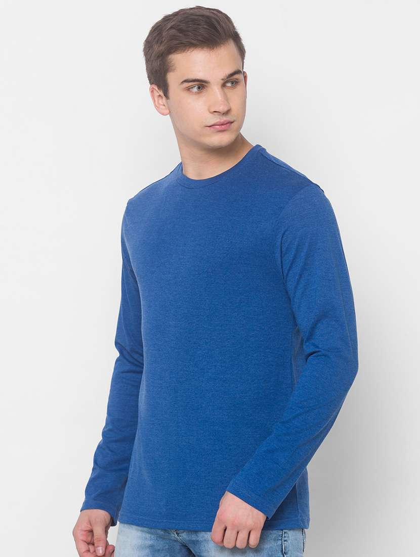 blue solid t-shirt - 18039575 -  Standard Image - 1
