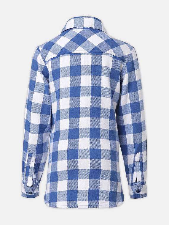 blue checkered sweatshirt - 18039783 -  Standard Image - 1