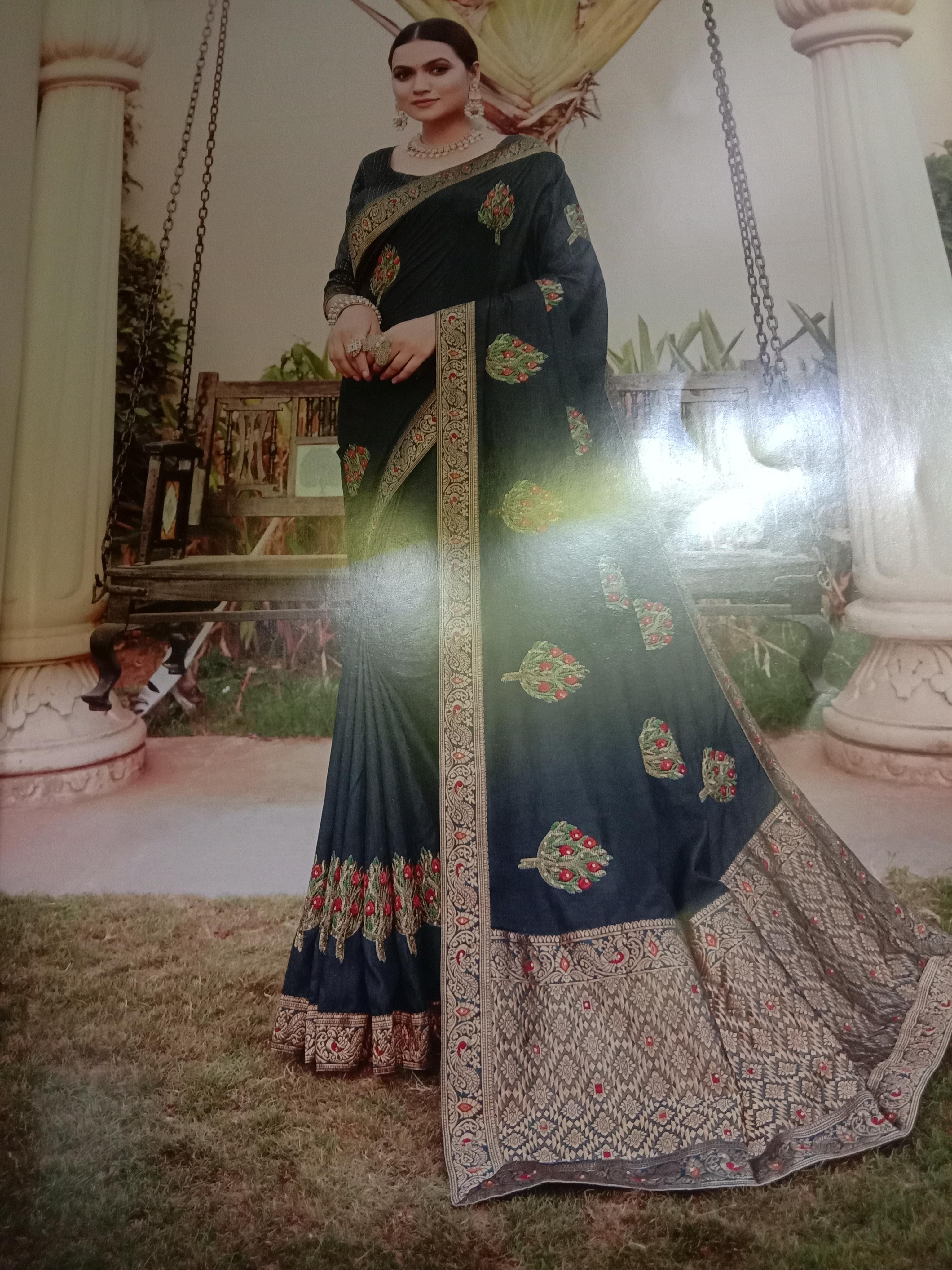 sarees in the silk  - 18040266 -  Standard Image - 1