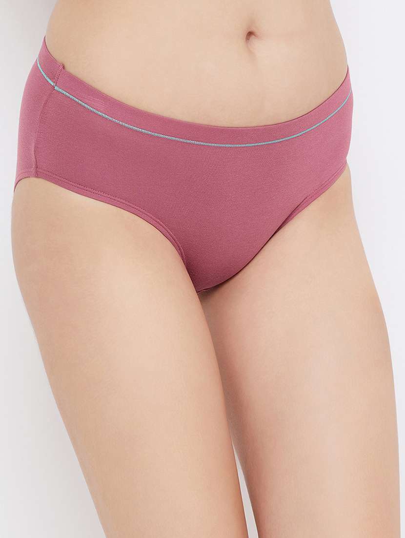 mid rise solid  hipster panty - 18040384 -  Standard Image - 1