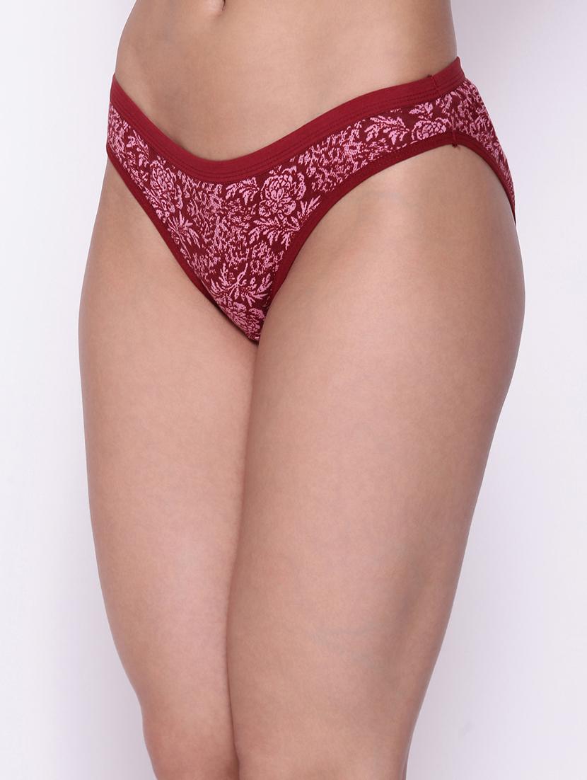 red printed bikini panty - 18040490 - Standard Image - 1