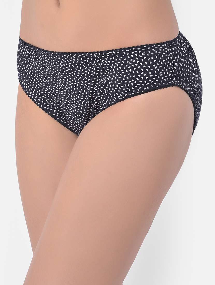 navy blue printed bikini panty - 18040498 -  Standard Image - 1