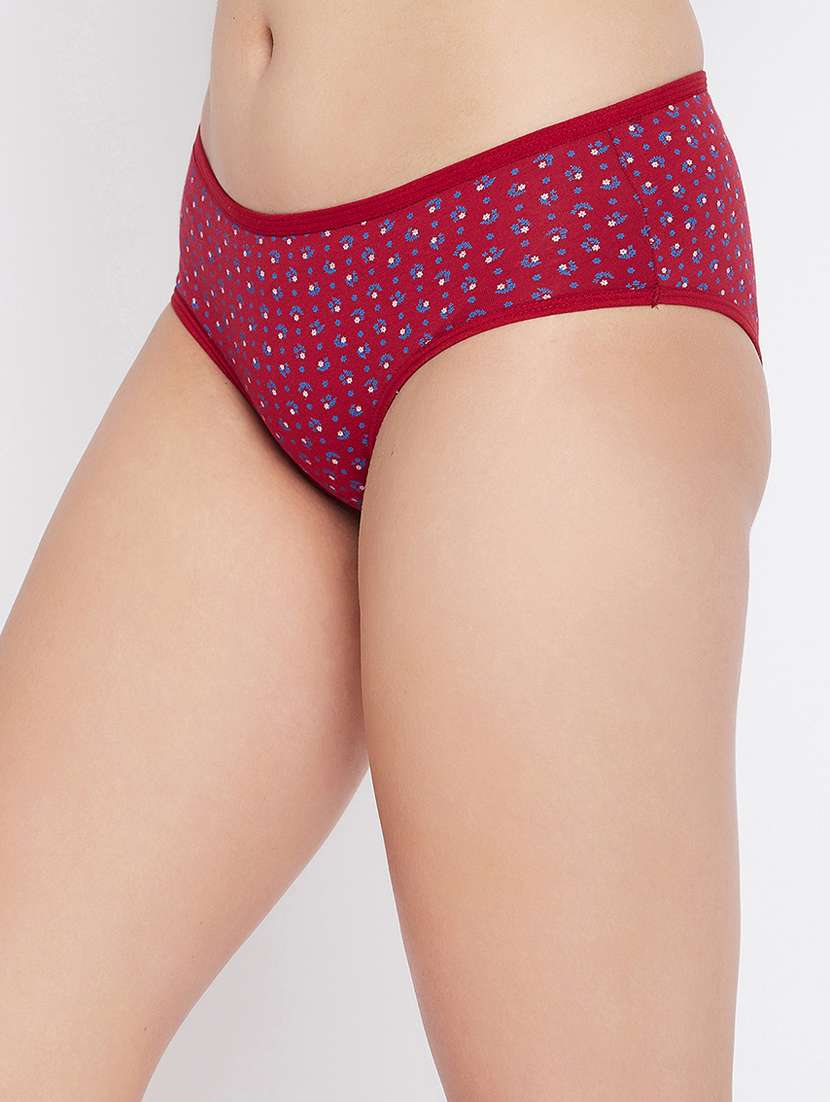 red printed hipster panty - 18040529 -  Standard Image - 1