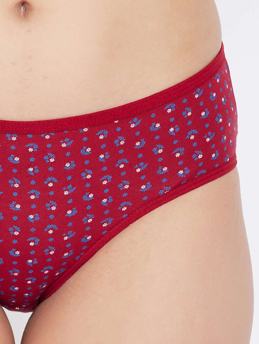 red printed hipster panty - 18040529 -  Standard Image - 4