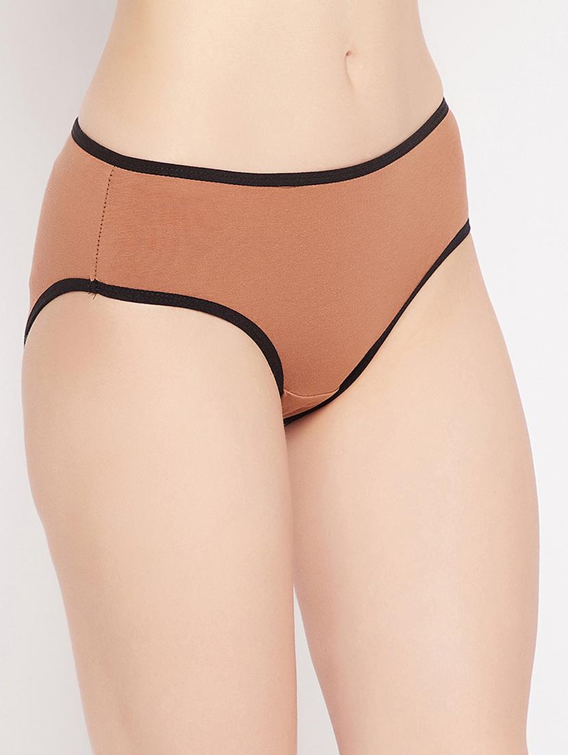 orange solid bikini panty - 18040599 - Standard Image - 1
