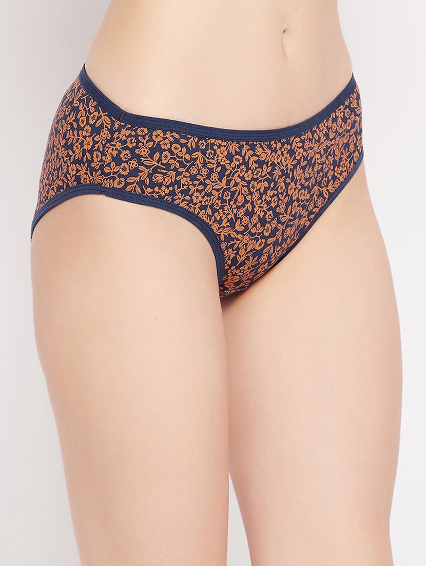 orange printed bikini panty - 18040605 - Standard Image - 1