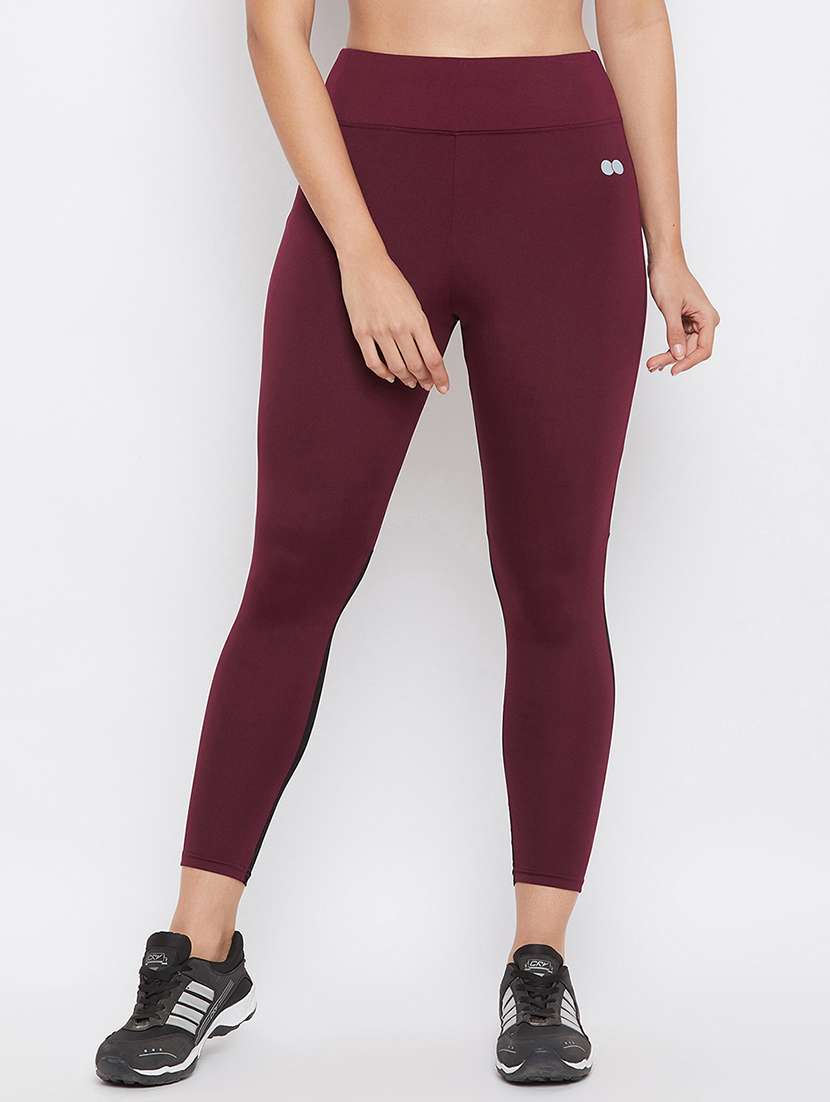 high rise solid tights