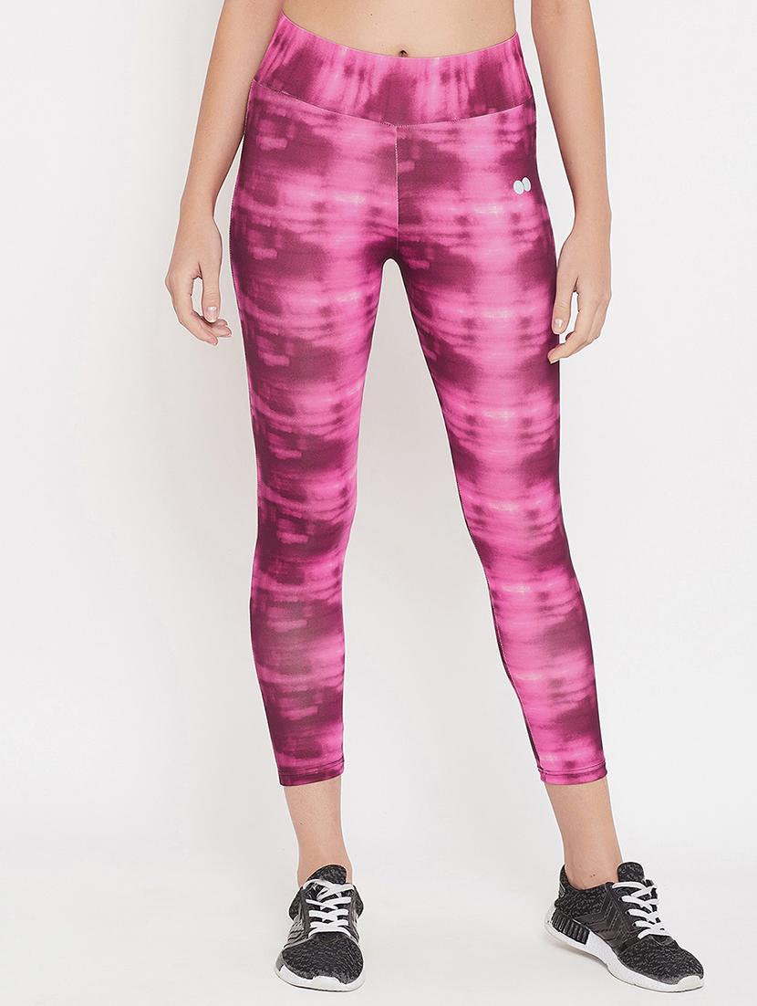 high rise printed  track pant