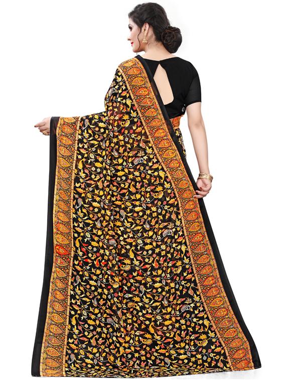 floral printed saree  with blouse - 18040973 -  Standard Image - 1