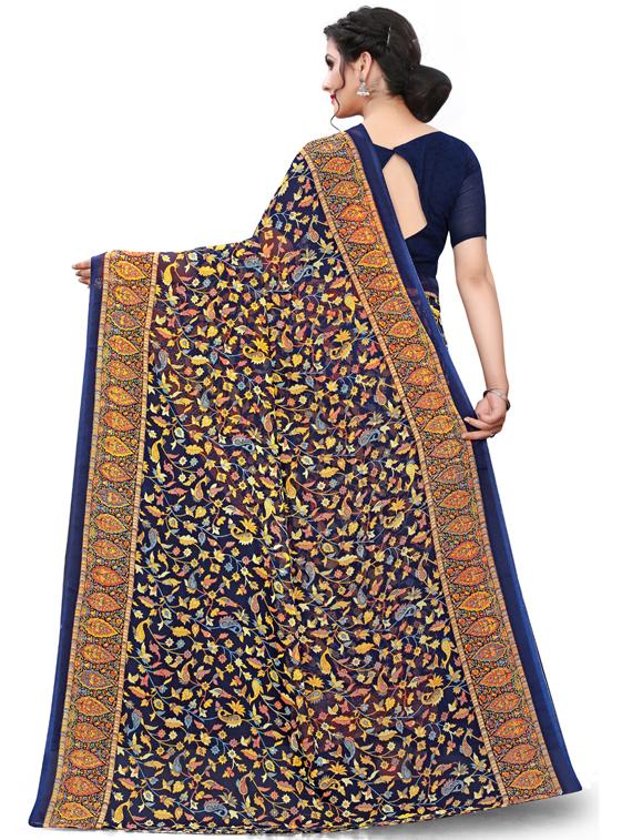 floral printed saree  with blouse - 18040974 -  Standard Image - 1