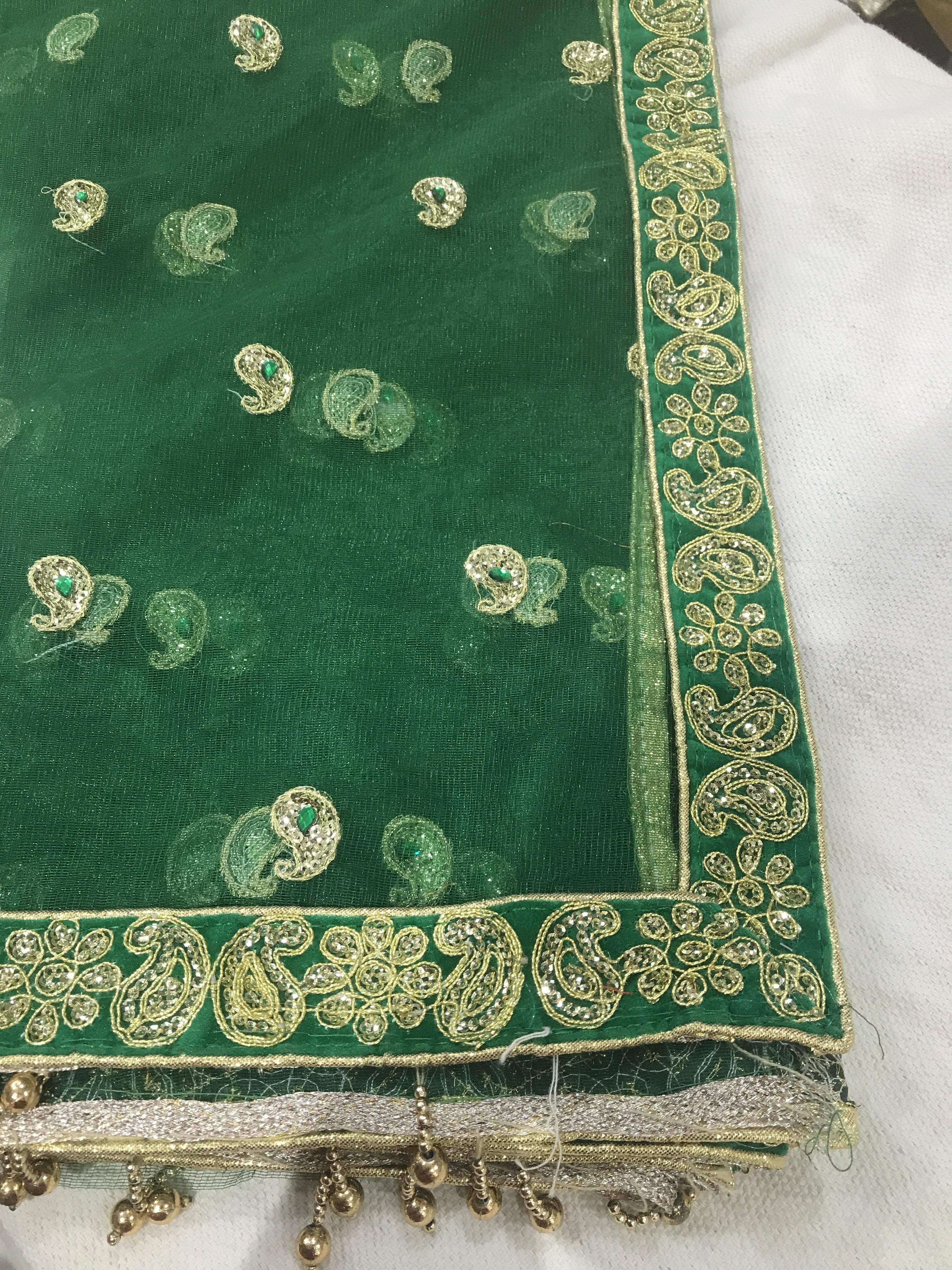 full size green dupatta  - 18040978 -  Standard Image - 1
