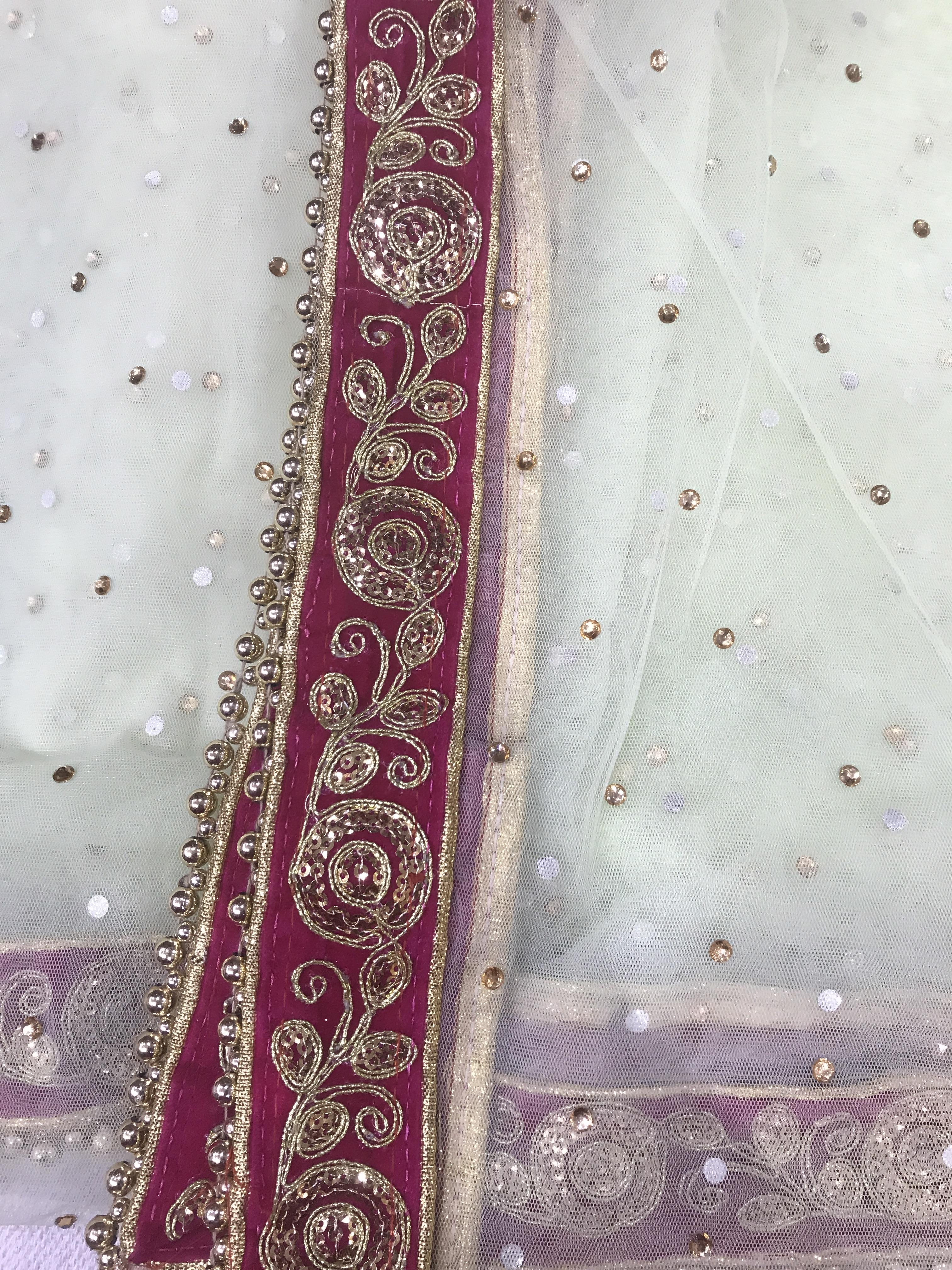 green net dupatta  - 18041073 -  Standard Image - 1