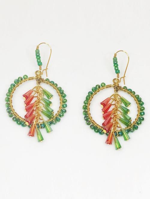 multi color drop earrings - 18041077 - Standard Image - 0