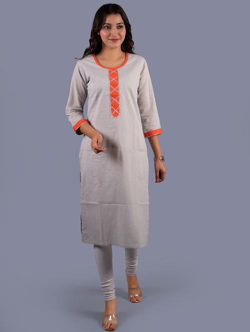 women's straight kurta - 18041162 - Standard Image - 0