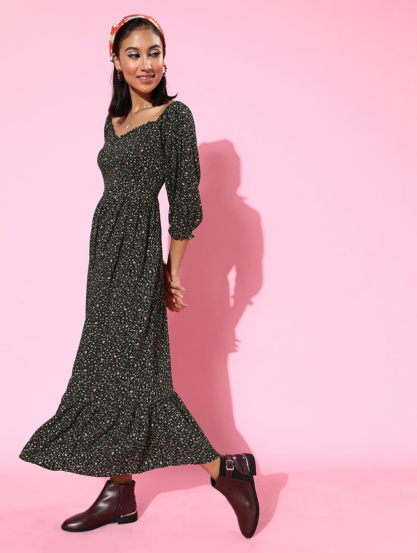 off shoulder floral flared dress - 18041375 - Zoom Image - 0