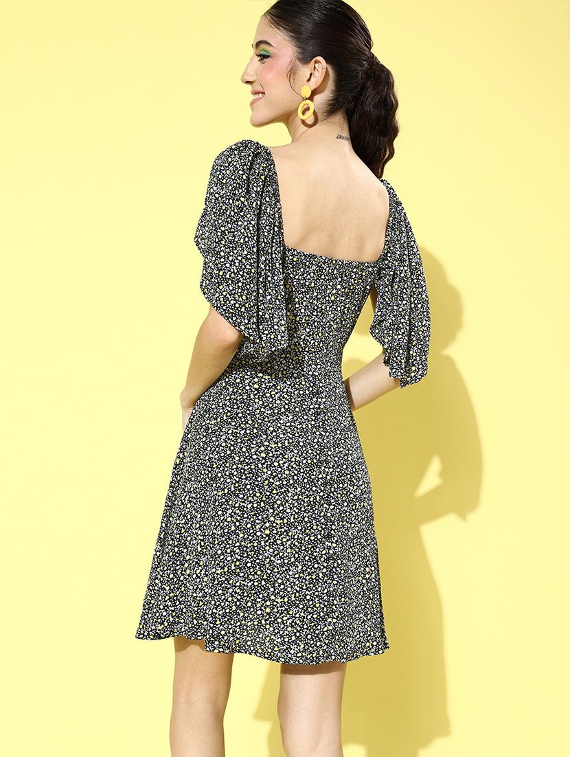 women's fit & flare floral dress - 18041377 -  Standard Image - 1