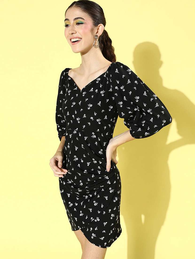 women's wrap floral dress