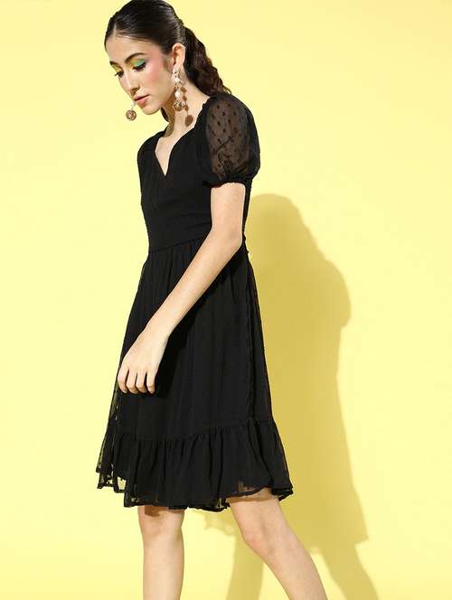 women's fit & flare animal print dress - 18041380 - Standard Image - 0