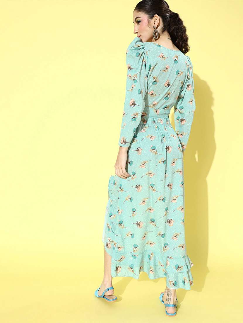 women's asymmetric floral dress - 18041382 -  Standard Image - 1