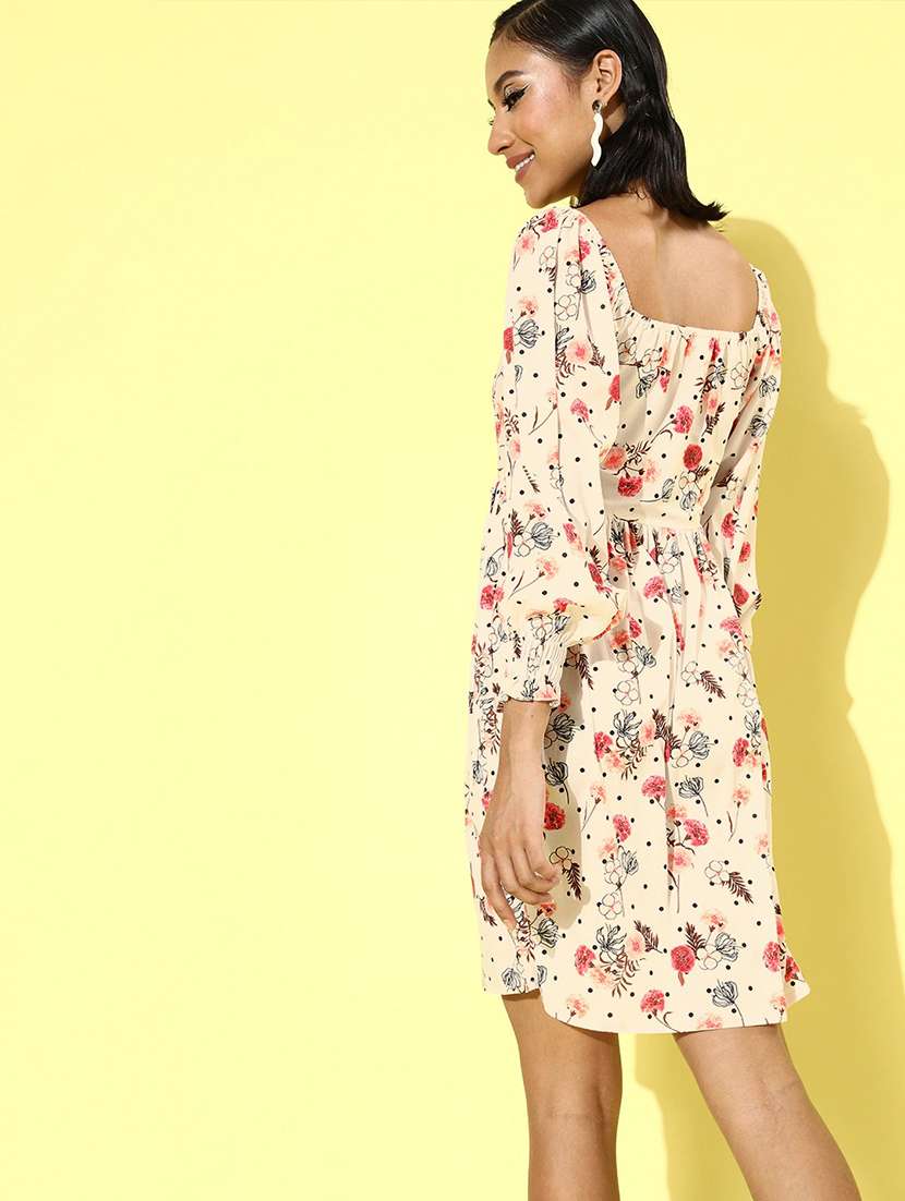 women's fit & flare floral dress - 18041393 - Standard Image - 1