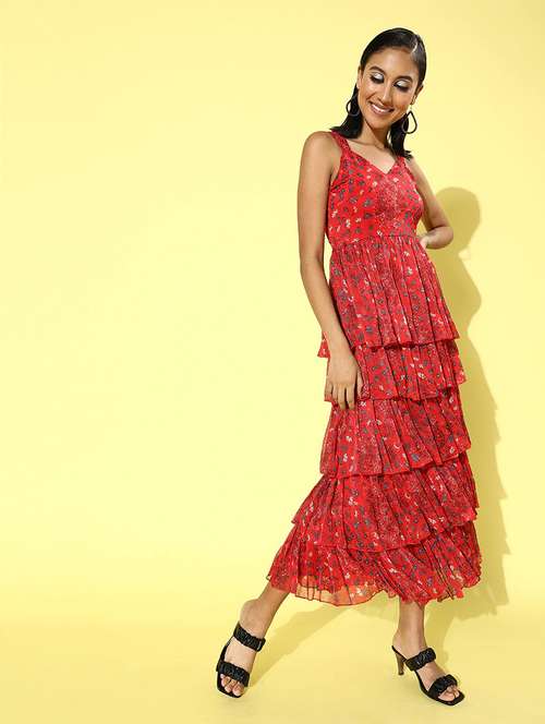 women's layered floral dress - 18041397 - Standard Image - 0