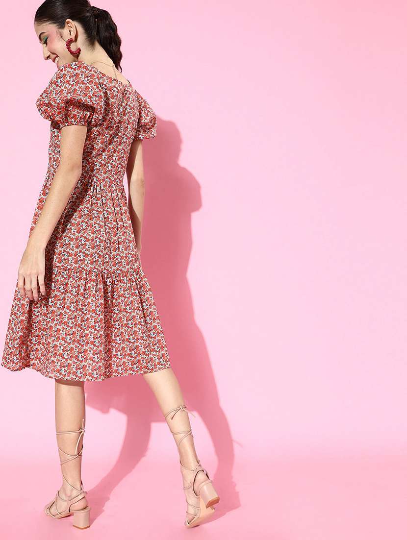 women's tiered dress floral dress - 18041399 -  Standard Image - 1