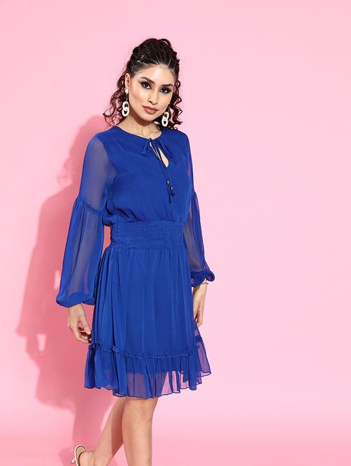 women's tiered dress solid dress - 18041405 - Standard Image - 0