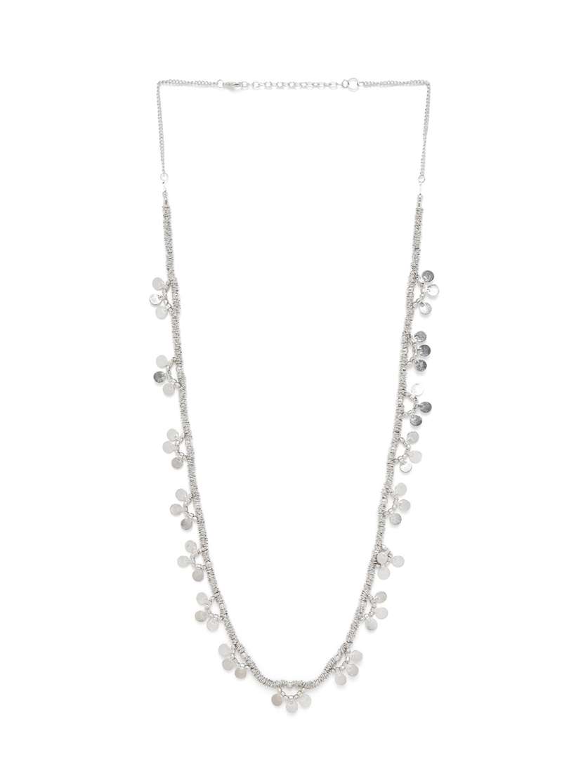 silver-plated beaded necklace