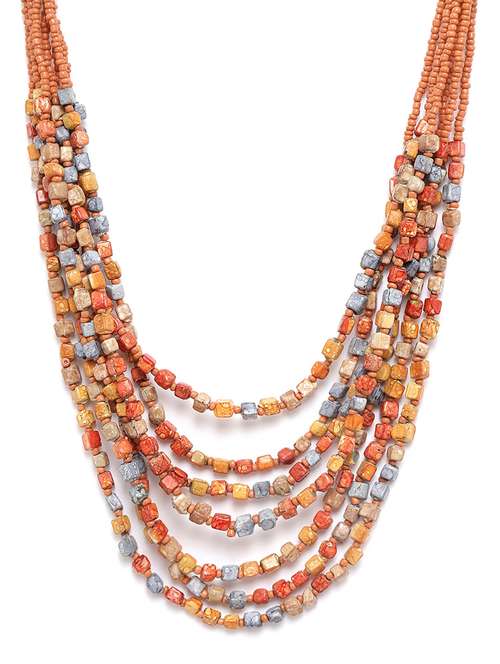 multi colored metal necklace - 18041735 -  Standard Image - 0