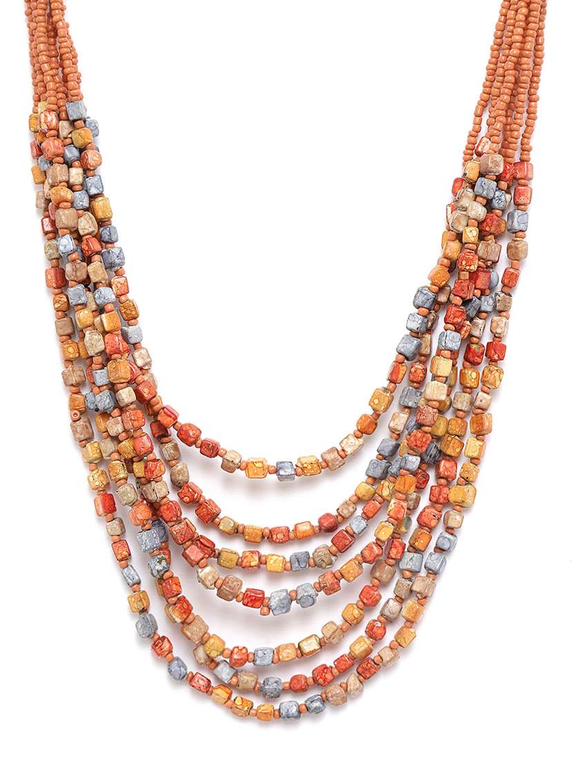 multi colored metal necklace - 18041735 -  Zoom Image - 0