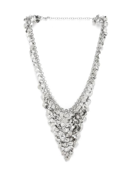 silver metal necklace - 18041740 - Standard Image - 0