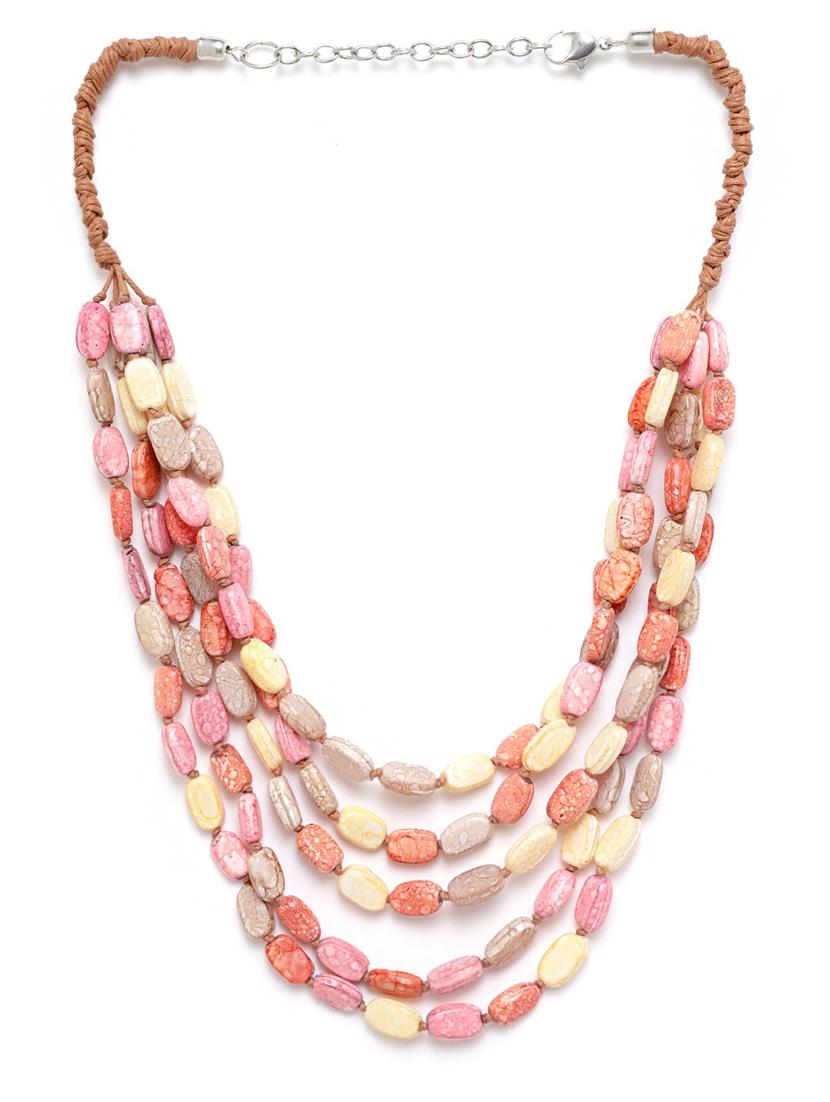 multicolored beaded layered necklace - 18041863 -  Zoom Image - 0