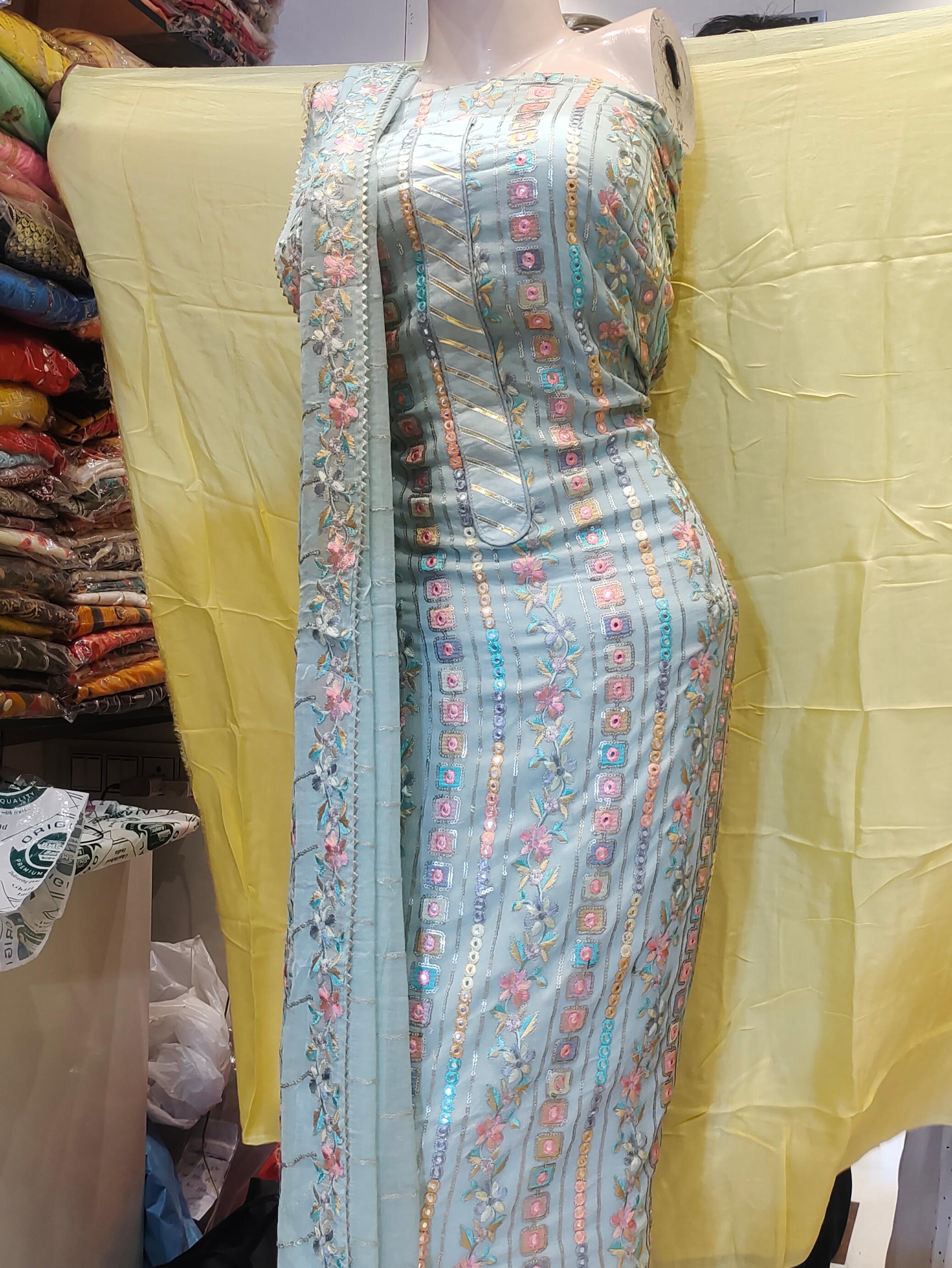 unstitched cotton suits - 18041908 - Standard Image - 1