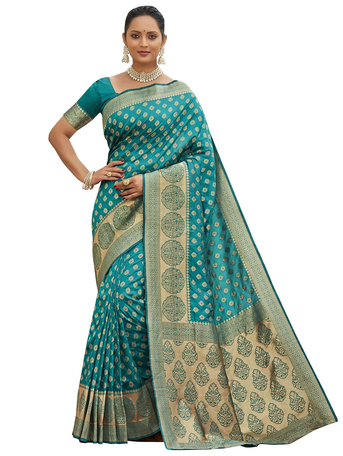 women's banarasi saree with blouse