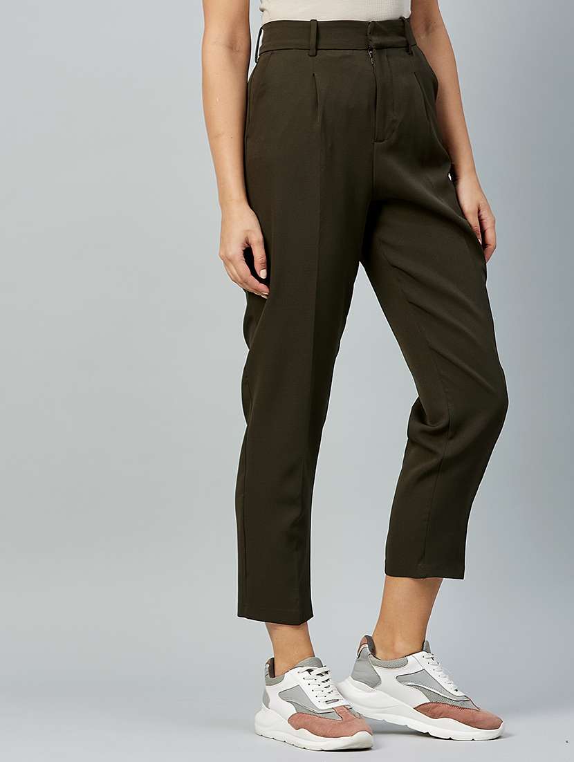 high rise pleated trouser - 18042159 -  Standard Image - 1