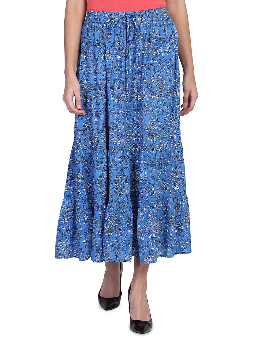 mid rise floral a-line skirt - 18042559 - Zoom Image - 0