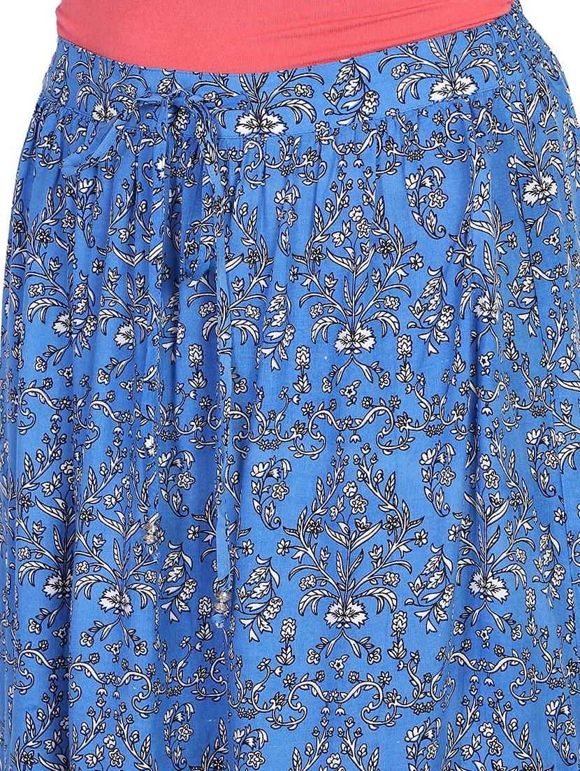 mid rise floral a-line skirt - 18042559 - Standard Image - 4