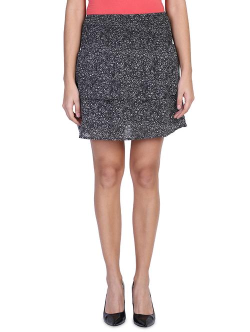 mid rise printed a-line skirt - 18042563 - Standard Image - 0