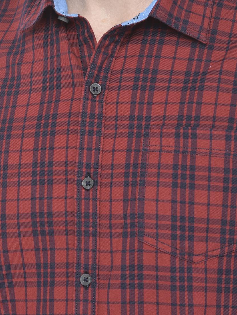 red checkered casual shirt - 18042954 - Standard Image - 4