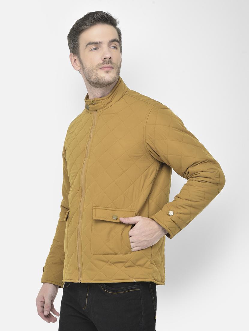 gold solid quilted jacket - 18042962 -  Standard Image - 1