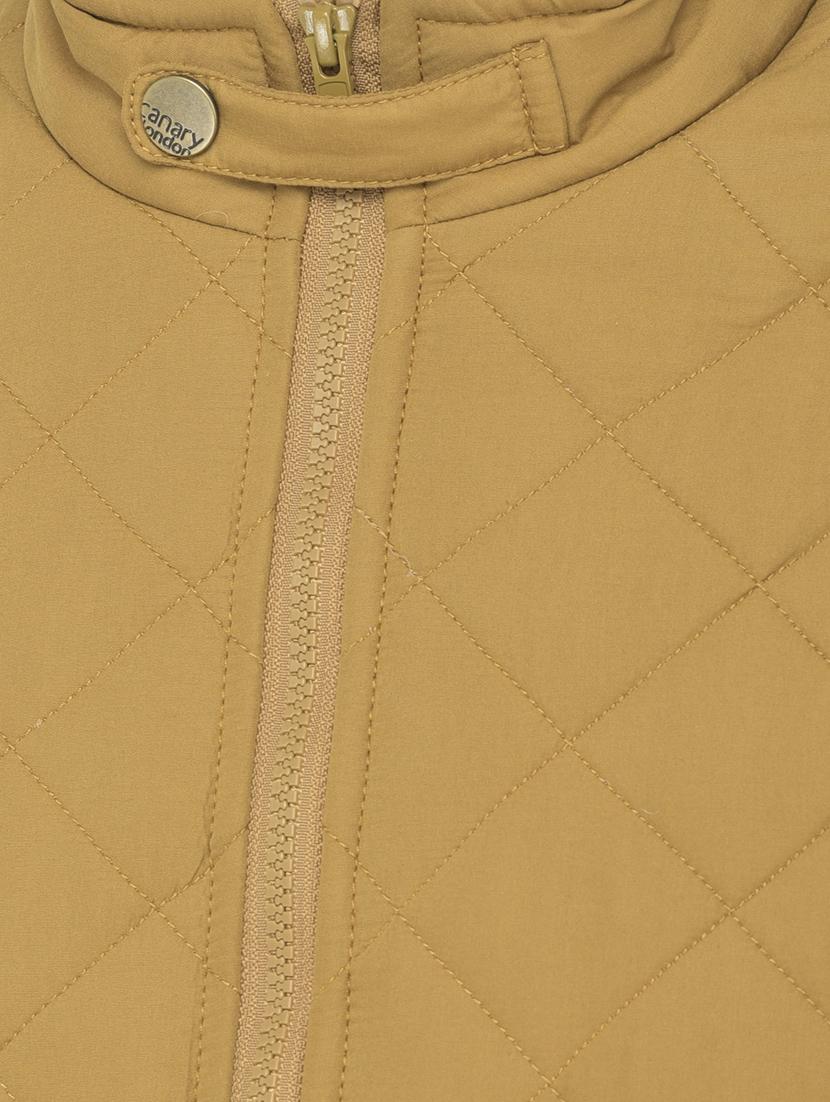 gold solid quilted jacket - 18042962 - Standard Image - 4