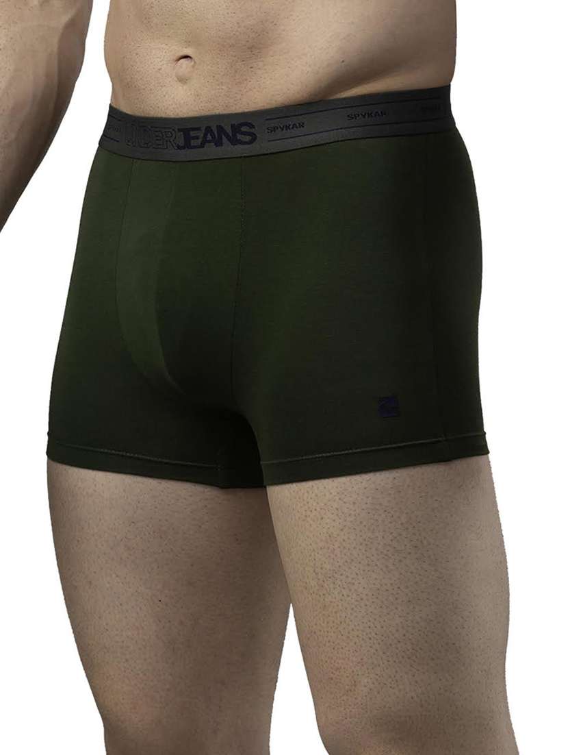 olive solid trunks brief - 18043357 - Standard Image - 1