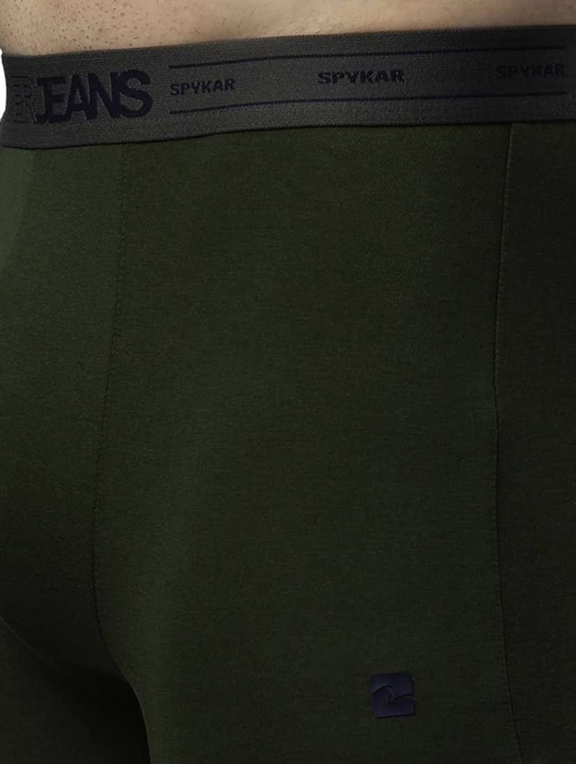 olive solid trunks brief - 18043357 - Standard Image - 4