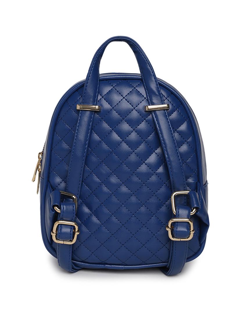 blue leatherette (pu) regular backpack - 18044006 - Standard Image - 1