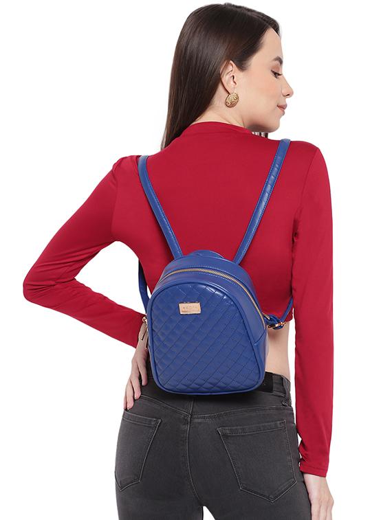 blue leatherette (pu) regular backpack - 18044006 - Standard Image - 4